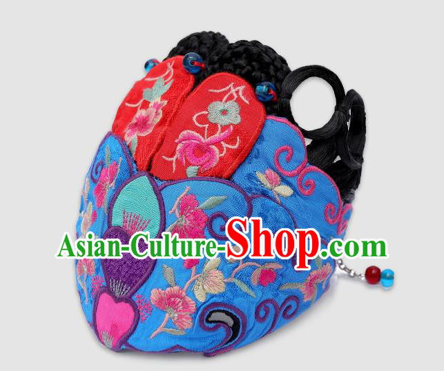China Traditional Embroidered Hair Clasp National Folk Dance Headwear China Traditional Embroidered Hair Clasp National Folk Dance Headwear