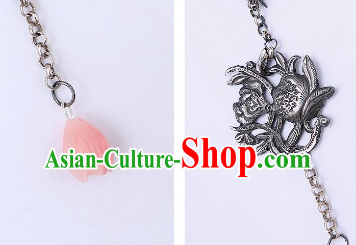 China Traditional Cheongsam Pink Mangnolia Earrings Handmade National Silver Ear Accessories China Traditional Cheongsam Pink Mangnolia Earrings Handmade National Silver Ear Accessories