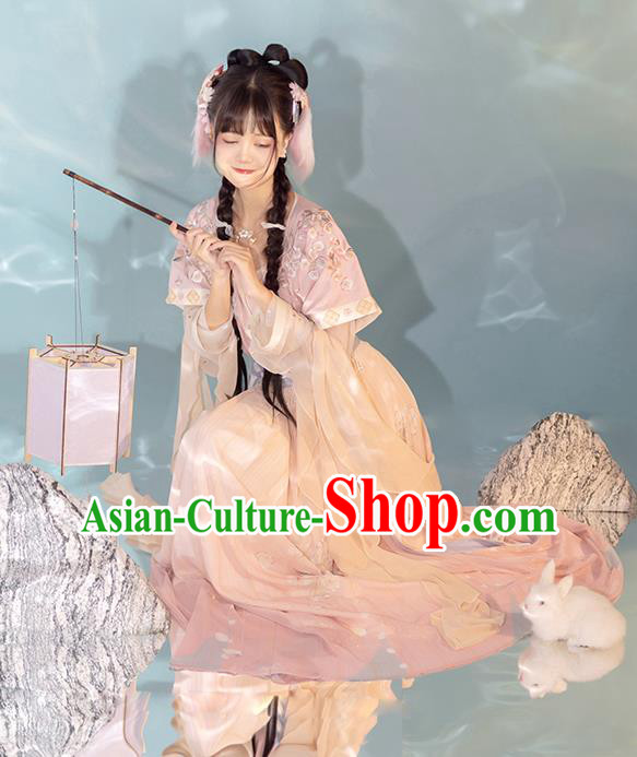 China Ancient Young Girl Hanfu Dress Traditional Tang Dynasty Village Lady Historical Clothing China Ancient Young Girl Hanfu Dress Traditional Tang Dynasty Village Lady Historical Clothing