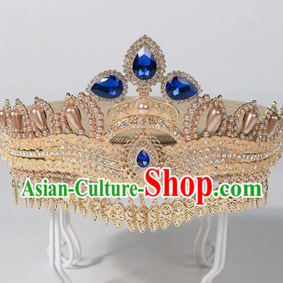 India Court Queen Royal Crown Asian Indian Bollywood Stage Performance Headwear