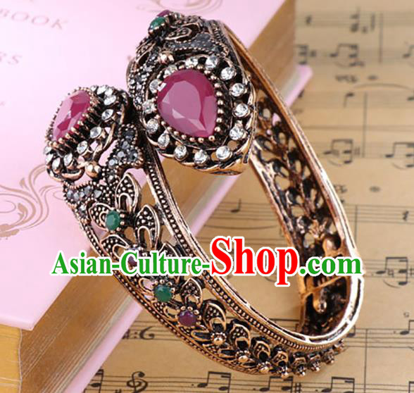 Asian Indian Court Woman Bracelet India Belly Dance Wristlet Accessories Bangle