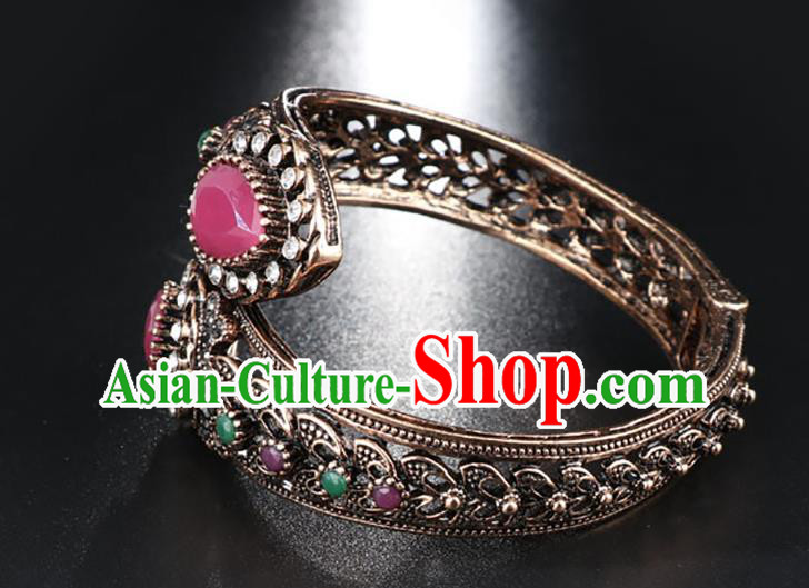 Asian Indian Court Woman Bracelet India Belly Dance Wristlet Accessories Bangle