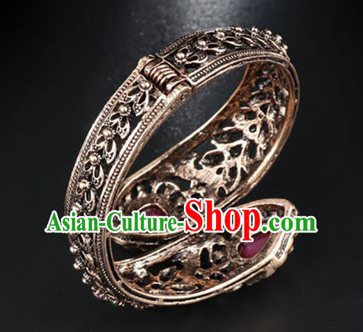 Asian Indian Court Woman Bracelet India Belly Dance Wristlet Accessories Bangle