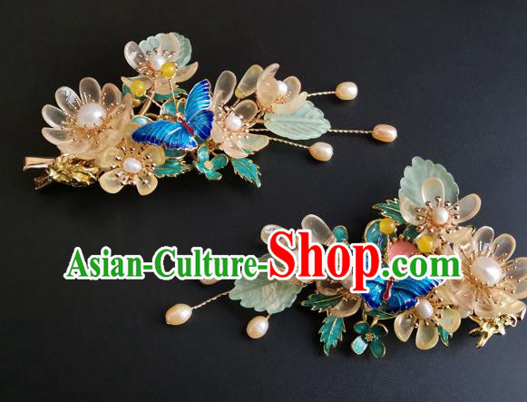 China Ancient Palace Lady Hairpin Traditional Ming Dynasty Chrysanthemum Hair Claws China Ancient Palace Lady Hairpin Traditional Ming Dynasty Chrysanthemum Hair Claws