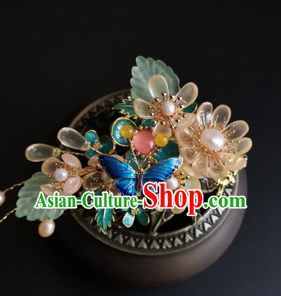 China Ancient Palace Lady Hairpin Traditional Ming Dynasty Chrysanthemum Hair Claws China Ancient Palace Lady Hairpin Traditional Ming Dynasty Chrysanthemum Hair Claws