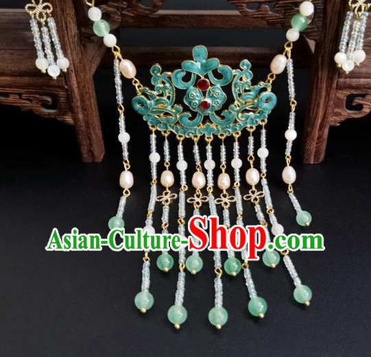 Chinese Ming Dynasty Noble Lady Necklace Ancient Princess Beads Tassel Necklet Accessories Chinese Ming Dynasty Noble Lady Necklace Ancient Princess Beads Tassel Necklet Accessories