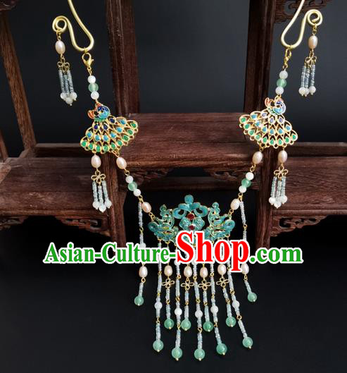 Chinese Ming Dynasty Noble Lady Necklace Ancient Princess Beads Tassel Necklet Accessories Chinese Ming Dynasty Noble Lady Necklace Ancient Princess Beads Tassel Necklet Accessories