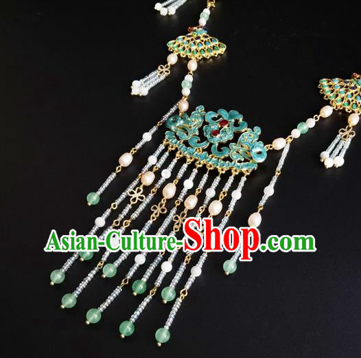 Chinese Ming Dynasty Noble Lady Necklace Ancient Princess Beads Tassel Necklet Accessories Chinese Ming Dynasty Noble Lady Necklace Ancient Princess Beads Tassel Necklet Accessories