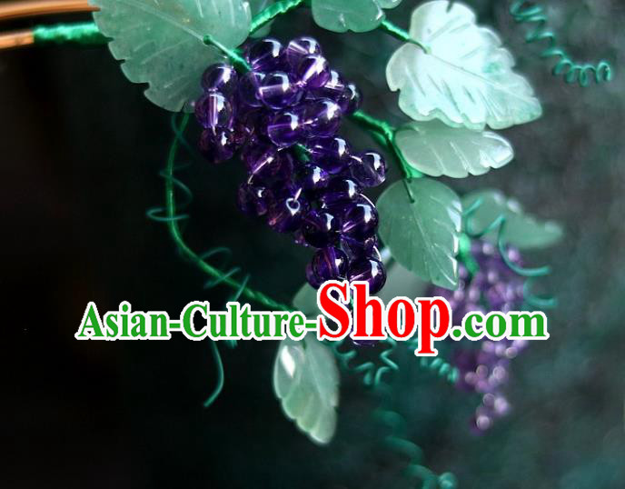 Chinese Ancient Princess Amethyst Grape Hairpin Traditional Song Dynasty Court Hair Stick Chinese Ancient Princess Amethyst Grape Hairpin Traditional Song Dynasty Court Hair Stick