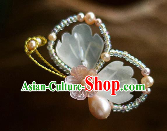 Chinese Ancient Princess Shell Butterfly Hairpin Traditional Song Dynasty Pearls Hair Stick Chinese Ancient Princess Shell Butterfly Hairpin Traditional Song Dynasty Pearls Hair Stick