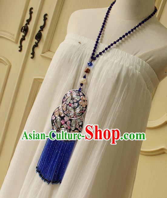 China Handmade Embroidered Black Gourd Sachet Necklet Accessories Traditional Cheongsam Necklace China Handmade Embroidered Black Gourd Sachet Necklet Accessories Traditional Cheongsam Necklace