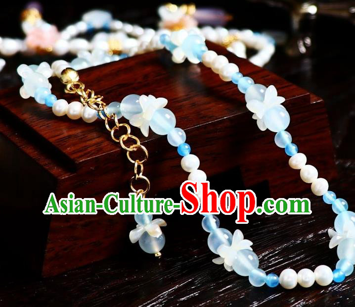 China Traditional Tang Dynasty Shell Butterfly Necklace Handmade Ancient Princess Tassel Necklet Accessories China Traditional Tang Dynasty Shell Butterfly Necklace Handmade Ancient Princess Tassel Necklet Accessories