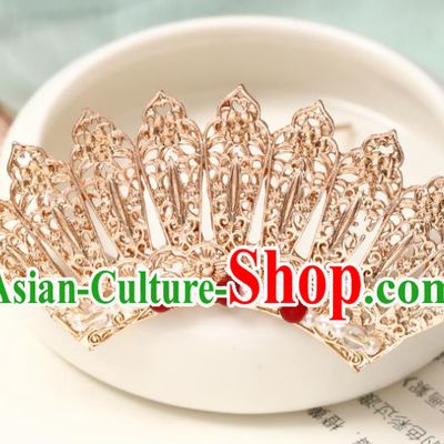 Chinese Ancient Empress Hairpin Traditional Ming Dynasty Golden Hair Crown