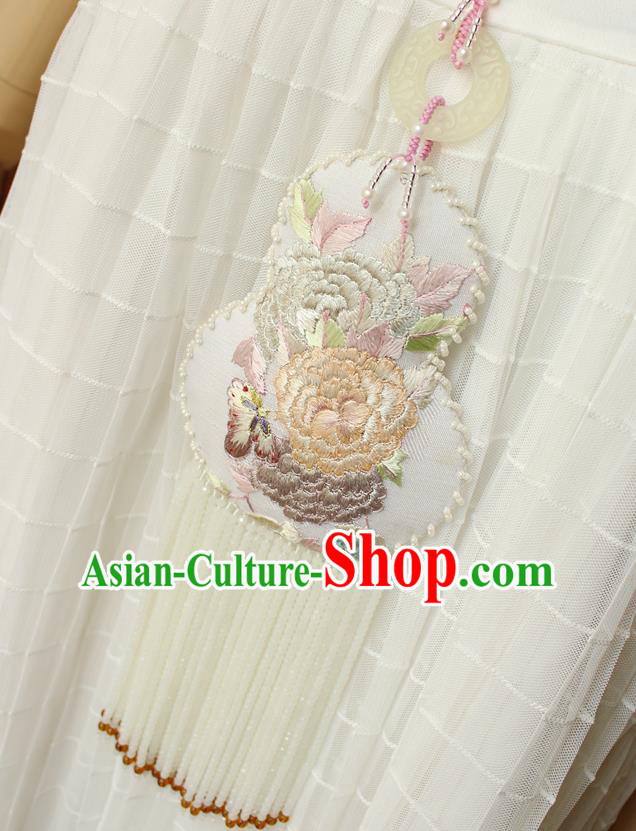 China Traditional Cheongsam Necklace Accessories Handmade Double Side Embroidered Gourd Tassel Necklet China Traditional Cheongsam Necklace Accessories Handmade Double Side Embroidered Gourd Tassel Necklet