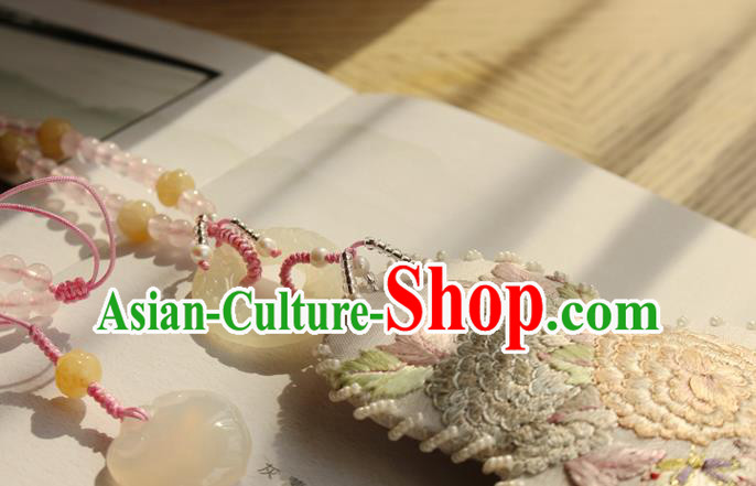 China Traditional Cheongsam Necklace Accessories Handmade Double Side Embroidered Gourd Tassel Necklet China Traditional Cheongsam Necklace Accessories Handmade Double Side Embroidered Gourd Tassel Necklet