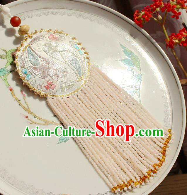 China Handmade Embroidered Sachet Necklet Accessories Traditional Cheongsam Beads Tassel Necklace China Handmade Embroidered Sachet Necklet Accessories Traditional Cheongsam Beads Tassel Necklace