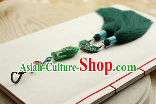 Chinese National Jade Waist Tassel Pendant Classical Qipao Dress Brooch Chinese National Jade Waist Tassel Pendant Classical Qipao Dress Brooch