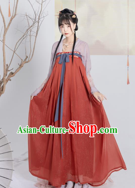China Traditional Red Hanfu Dress Ancient Tang Dynasty Palace Princess Historical Clothing China Traditional Red Hanfu Dress Ancient Tang Dynasty Palace Princess Historical Clothing