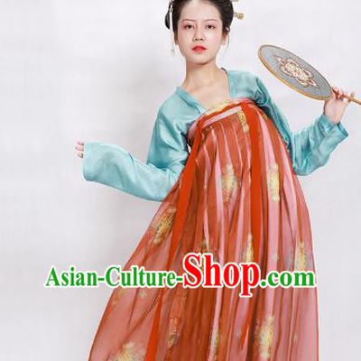 China Ancient Palace Lady Hanfu Dress Traditional Tang Dynasty Nobility Woman Historical Clothing