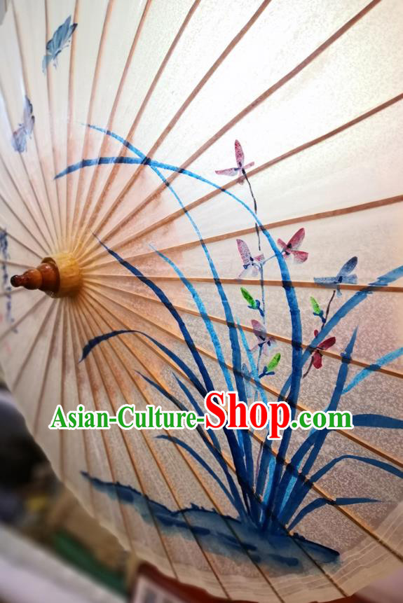 China Handmade Oilpaper Umbrella Classical Dance Oil Paper Umbrella Traditional Hanfu Painting Orchids Umbrella China Handmade Oilpaper Umbrella Classical Dance Oil Paper Umbrella Traditional Hanfu Painting Orchids Umbrella