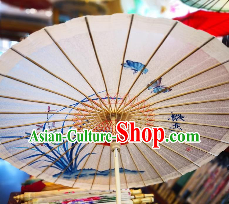 China Handmade Oilpaper Umbrella Classical Dance Oil Paper Umbrella Traditional Hanfu Painting Orchids Umbrella China Handmade Oilpaper Umbrella Classical Dance Oil Paper Umbrella Traditional Hanfu Painting Orchids Umbrella