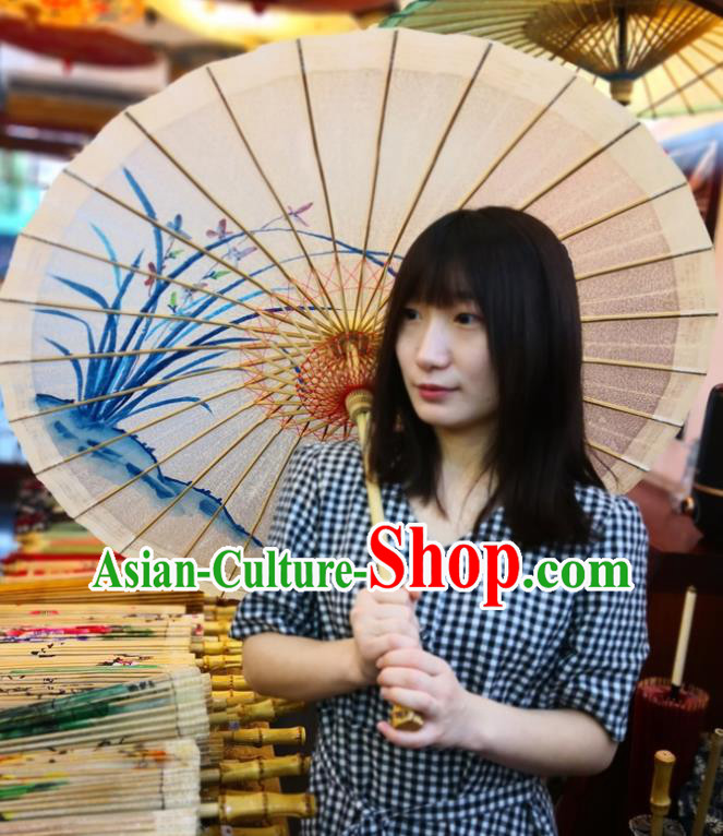 China Handmade Oilpaper Umbrella Classical Dance Oil Paper Umbrella Traditional Hanfu Painting Orchids Umbrella China Handmade Oilpaper Umbrella Classical Dance Oil Paper Umbrella Traditional Hanfu Painting Orchids Umbrella