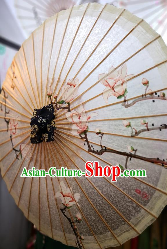 China Handmade Oilpaper Umbrella Painting Mangnolia Oil Paper Umbrella Traditional Hanfu Umbrella China Handmade Oilpaper Umbrella Painting Mangnolia Oil Paper Umbrella Traditional Hanfu Umbrella