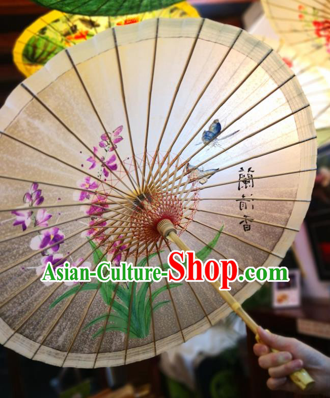 China Ink Painting Phalaenopsis Orchids Oil Paper Umbrella Traditional Hanfu Umbrella Handmade Oilpaper Umbrella China Ink Painting Phalaenopsis Orchids Oil Paper Umbrella Traditional Hanfu Umbrella Handmade Oilpaper Umbrella