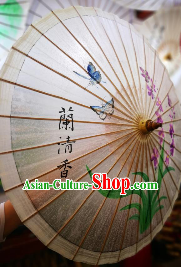 China Ink Painting Phalaenopsis Orchids Oil Paper Umbrella Traditional Hanfu Umbrella Handmade Oilpaper Umbrella China Ink Painting Phalaenopsis Orchids Oil Paper Umbrella Traditional Hanfu Umbrella Handmade Oilpaper Umbrella