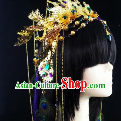 China Handmade Traditional Cosplay Swordswoman Hair Crown Hairpins Ancient Princess Hair Accessories Full Set