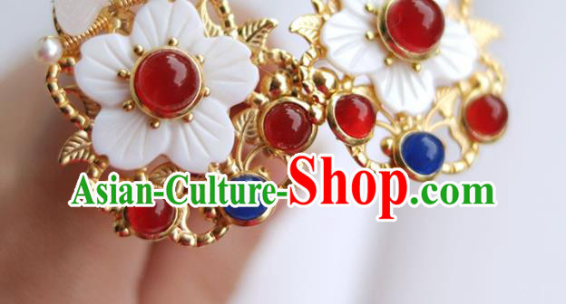 China Ancient Palace Lady Gems Hairpin Traditional Ming Dynasty Princess Jade Butterfly Hair Stick China Ancient Palace Lady Gems Hairpin Traditional Ming Dynasty Princess Jade Butterfly Hair Stick