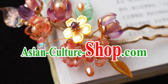 China Ancient Palace Princess Hairpin Traditional Song Dynasty Young Lady Plum Blossom Hair Stick China Ancient Palace Princess Hairpin Traditional Song Dynasty Young Lady Plum Blossom Hair Stick