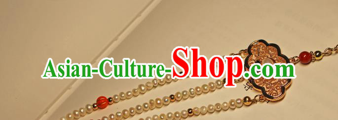 Chinese Traditional Qing Dynasty Pearls Tassel Pendant Ancient Imperial Concubine Brooch Accessories Chinese Traditional Qing Dynasty Pearls Tassel Pendant Ancient Imperial Concubine Brooch Accessories