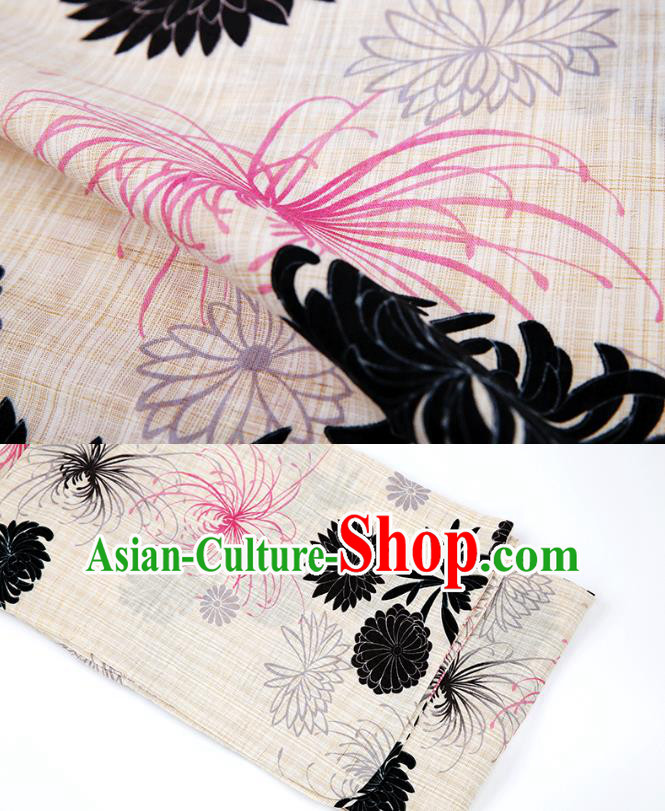 Japanese Traditional Ink Painting Chrysanthemum Yukata Dress Asian Japan Hanabi Taikai Kimono Costume Japanese Traditional Ink Painting Chrysanthemum Yukata Dress Asian Japan Hanabi Taikai Kimono Costume