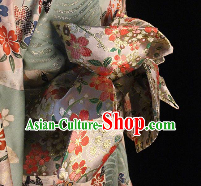 Japanese Pink Brocade Belt Japan Traditional Yukata Waistband Kimono Accessories Japanese Pink Brocade Belt Japan Traditional Yukata Waistband Kimono Accessories