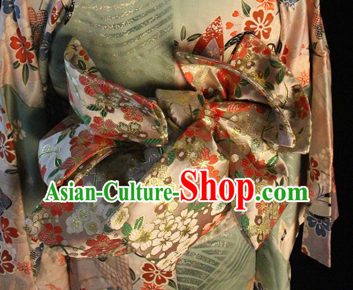 Japanese Pink Brocade Belt Japan Traditional Yukata Waistband Kimono Accessories Japanese Pink Brocade Belt Japan Traditional Yukata Waistband Kimono Accessories