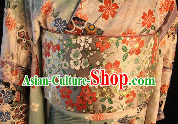 Japanese Pink Brocade Belt Japan Traditional Yukata Waistband Kimono Accessories Japanese Pink Brocade Belt Japan Traditional Yukata Waistband Kimono Accessories