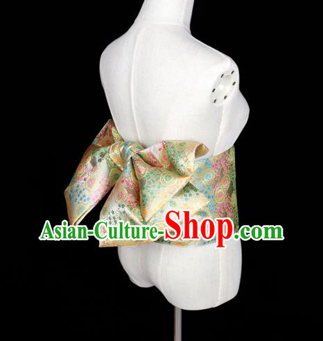 Japan Traditional Yukata Golden Brocade Waistband Japanese Kimono Belt Japan Traditional Yukata Golden Brocade Waistband Japanese Kimono Belt