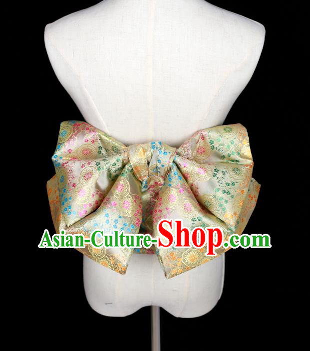 Japan Traditional Yukata Golden Brocade Waistband Japanese Kimono Belt Japan Traditional Yukata Golden Brocade Waistband Japanese Kimono Belt
