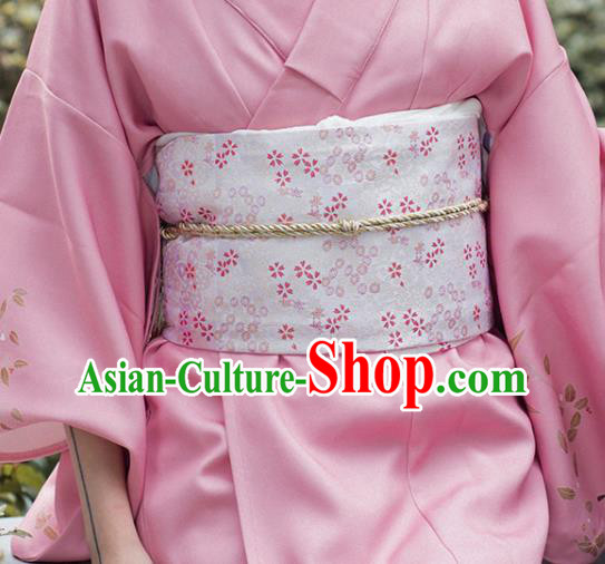 Japanese Kimono Accessories Pink Brocade Belt Japan Traditional Yukata Waistband Japanese Kimono Accessories Pink Brocade Belt Japan Traditional Yukata Waistband