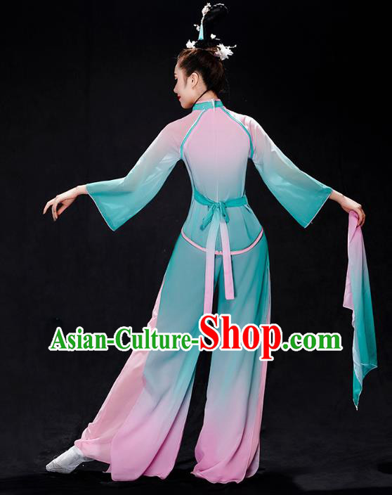 China Fan Dance Clothing Folk Dance Solo Dance Costume Yangko Dance Blue Uniforms China Fan Dance Clothing Folk Dance Solo Dance Costume Yangko Dance Blue Uniforms