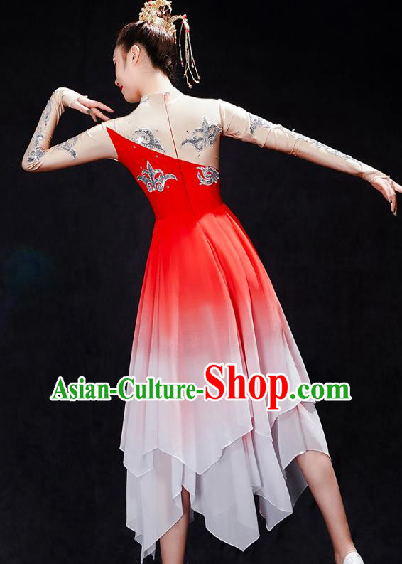 Chinese Traditional Umbrella Dance Clothing Classical Dance Costumes Group Dance Red Dress Chinese Traditional Umbrella Dance Clothing Classical Dance Costumes Group Dance Red Dress
