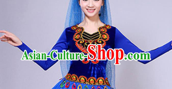 Chinese Traditional Xinjiang Ethnic Minority Folk Dance Costume Uighur Nationality Performance Dress Chinese Traditional Xinjiang Ethnic Minority Folk Dance Costume Uighur Nationality Performance Dress