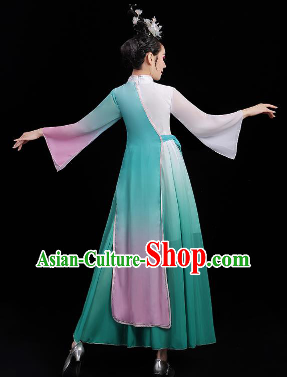 Chinese Classical Dance Costumes Palace Fan Dance Green Dress Traditional Umbrella Dance Clothing Chinese Classical Dance Costumes Palace Fan Dance Green Dress Traditional Umbrella Dance Clothing