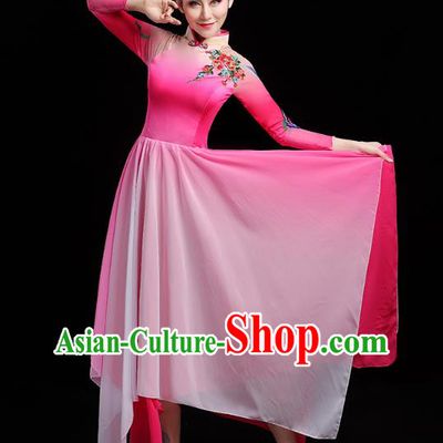 China Spring Festival Gala Opening Dance Costume Modern Dance Clothing Stage Performance Rosy Dress