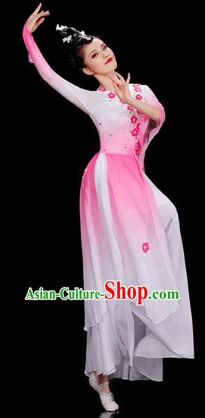 Chinese Traditional Fan Dance Performance Clothing Classical Dance Costumes Umbrella Dance Pink Dress Chinese Traditional Fan Dance Performance Clothing Classical Dance Costumes Umbrella Dance Pink Dress