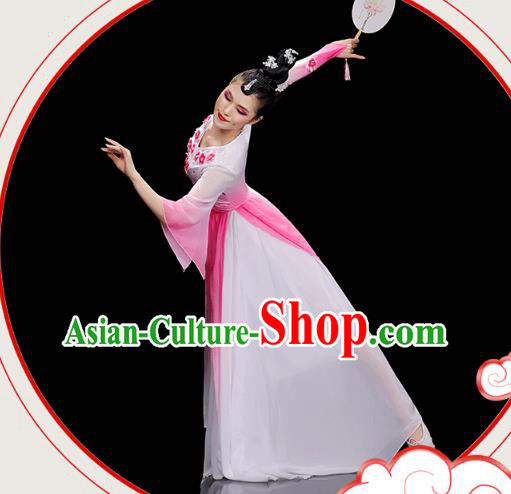 Chinese Traditional Fan Dance Performance Clothing Classical Dance Costumes Umbrella Dance Pink Dress Chinese Traditional Fan Dance Performance Clothing Classical Dance Costumes Umbrella Dance Pink Dress