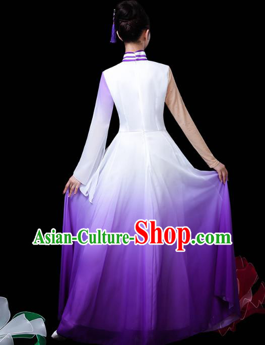 Chinese Traditional Performance Clothing Classical Dance Costume Umbrella Dance Violet Dress Chinese Traditional Performance Clothing Classical Dance Costume Umbrella Dance Violet Dress