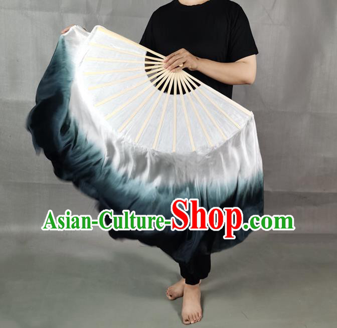 China Atrovirens Long Ribbon Prop Fan Classical Dance Silk Fan Yangko Dance Folding Fan China Atrovirens Long Ribbon Prop Fan Classical Dance Silk Fan Yangko Dance Folding Fan