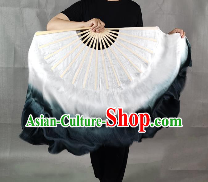 China Atrovirens Long Ribbon Prop Fan Classical Dance Silk Fan Yangko Dance Folding Fan China Atrovirens Long Ribbon Prop Fan Classical Dance Silk Fan Yangko Dance Folding Fan